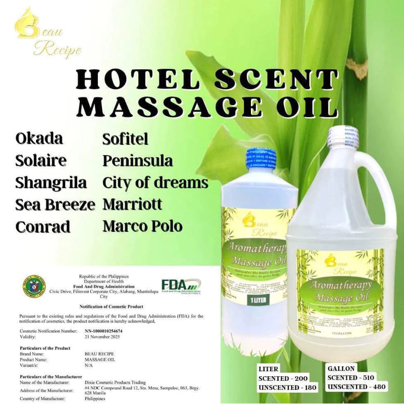 Massage Oil HOTEL SCENT- FDA Notified